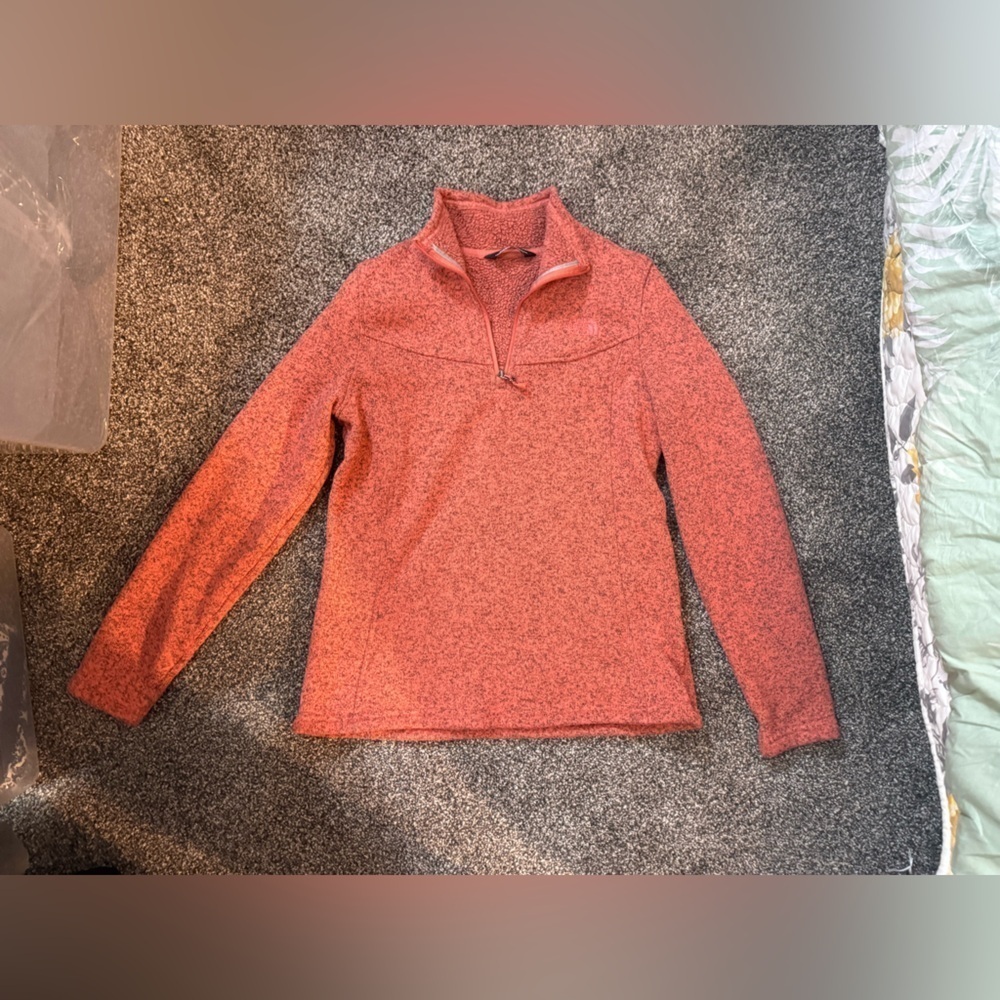 The North Face quarter-zip - pink/salmon color